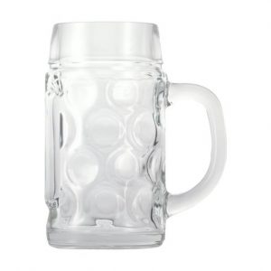 Verre à bière transparent