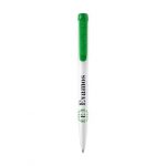 Stylo bille vert et blanc personnalisé