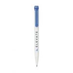 Stylo à bille blanc et bleu personnalisé