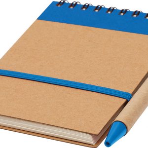 Carnet à spirales avec stylo bleu personnalisé