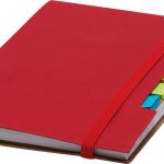 Carnet avec note autocollant rouge personnalisé