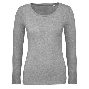 Tee-shirt manches longues gris personnalisé