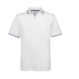 Polo blanc et bleu personnalisé