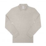 Polo manches longues gris personnalisé