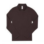 Polo manches longues marron personnalisé