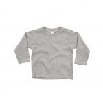 Tee-shirt manches longues bébé personnalisé gris