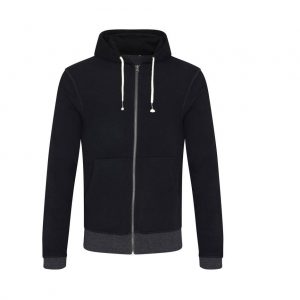 Veste zippée noir personnalisé