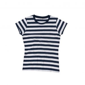 Tee-shirt marinière bleu et blanc personnalisé