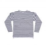 tee-shirt manches longues marinière noir et blanc personnalisé