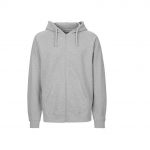 Veste zippée gris personnalisé