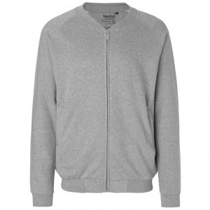Veste zippée gris personnalisé