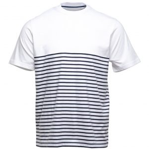 Tee-shirt bleu et blanc personnalisé