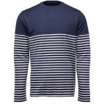 tee-shirt manches longues bleu personnalisé