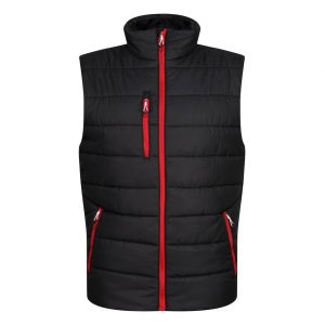 Veste sans manches noir et rouge personnalisé