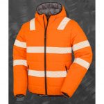 Doudoune orange de sécurité personnalisé