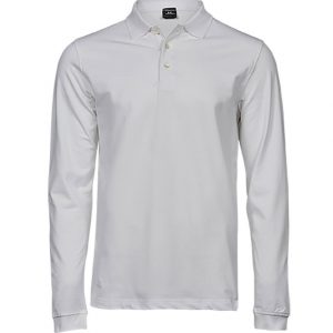Polo manches longues blanc personnalisé