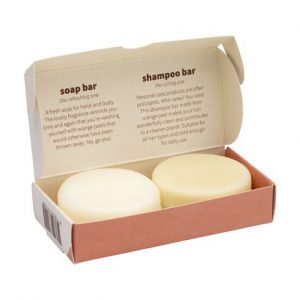 Ensemble: savon et shampoing solides personnalisé