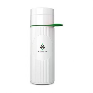 Bouteille d'eau réutilisable blanc et vert personnalisé