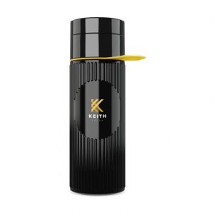 Bouteille d'eau noir et jaune personnalisé