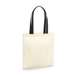 Tote bag beige et noir personnalisé