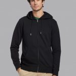 Veste zippée noir personnalisé