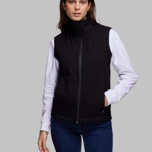 Bodywarmer softshell noir personnalisé