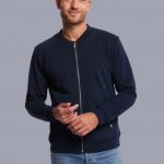 Blouson style teddy bleu personnalisé