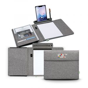 Conférencier A4 gris personnalisé