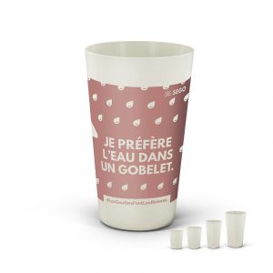 Gobelet réutilisable bio personnalisé