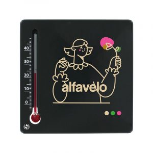 Thermomètre personnalisé noir