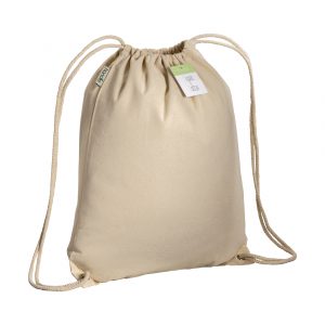 Sac à dos cordelette beige personnalisé