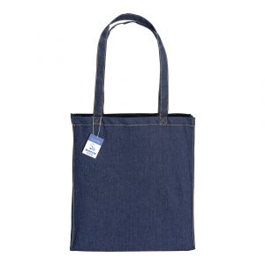 Tote bag jean bleu personnalisé