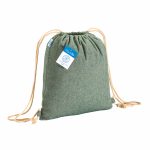 Sac à dos cordelettes vert personnalisé