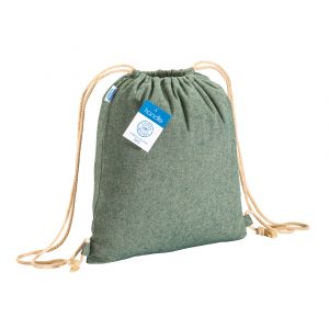 Sac à dos cordelettes vert personnalisé