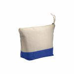 Trousse de toilette écru et bleu royal personnalisée