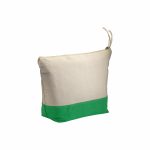 Trousse de toilette écru et vert personnalisable