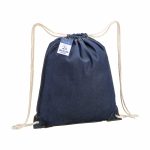 Sac cordelettes bleu jean personnalisé