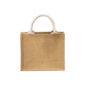 Mini tote bag en toile de jute personnalisé