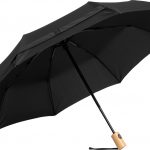 Parapluie pliable noir personnalisé
