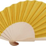 Eventail jaune personnalisé