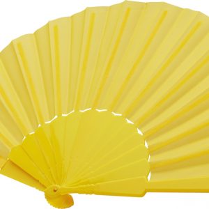 Eventail jaune personnalisé
