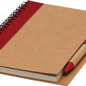 Carnet à spirales rouge personnalisable