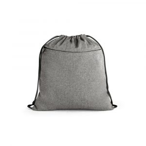 Sac à cordelettes gris personnalisé