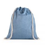 Sac à dos cordelettes bleu personnalisé