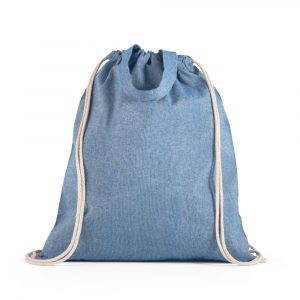 Sac à dos cordelettes bleu personnalisé