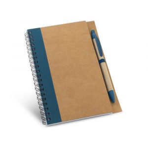 Bloc-notes B6 bleu personnalisé