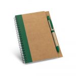 Bloc-notes B6 vert personnalisé