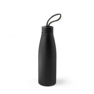 Bouteille en acier inoxydable noir personnalisé
