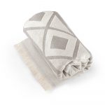 Serviette de toilette gris personnalisée