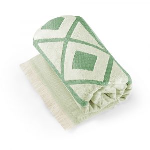 Serviette de toilette vert personnalisée